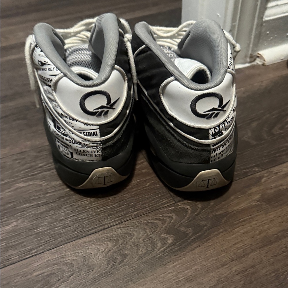 Reebok men’s White and Gray Graphic High-Top Sneakers - Picture 4 of 4